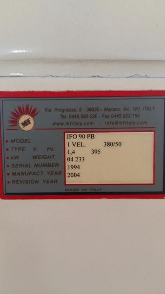 4#4128 Impastatrice a forcella MF IFO 90 PB in vendita - foto 4
