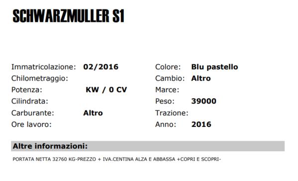 13#4147 Semirimorchio Schwarzmuller S1 in vendita - foto 2