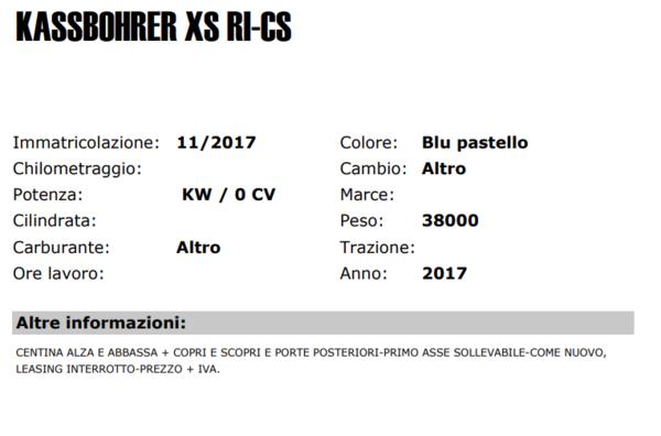 16#4147 Semirimorchio Kassbohrer XS RI-CS in vendita - foto 2