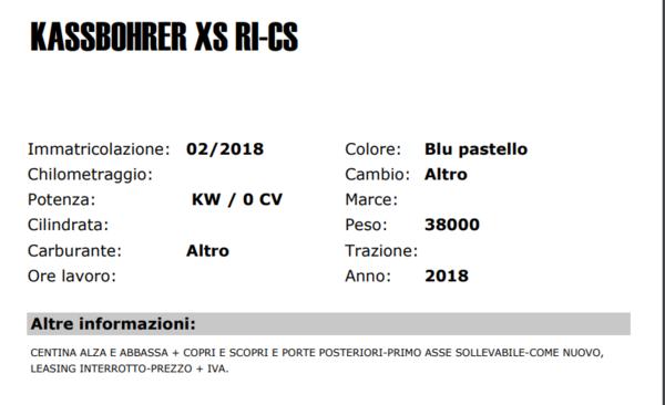 22#4147 Semirimorchio Kassbohrer XS RI-CS in vendita - foto 2