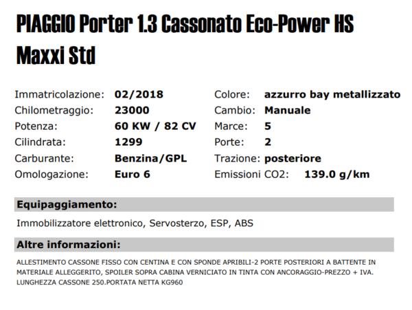 4#4147 Piaggio Porter 1.3 Eco-Power in vendita - foto 2