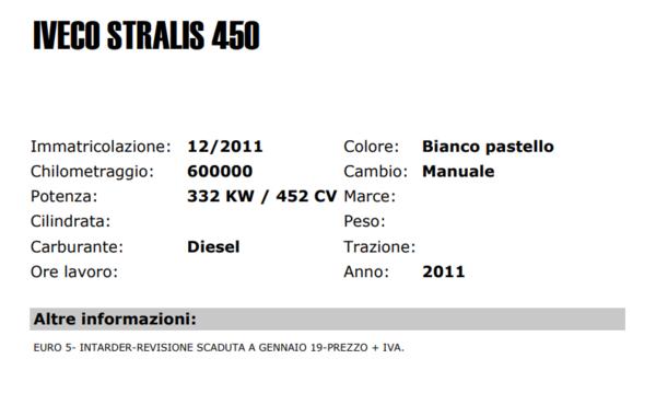 9#4147 Iveco Stralis 450 in vendita - foto 2