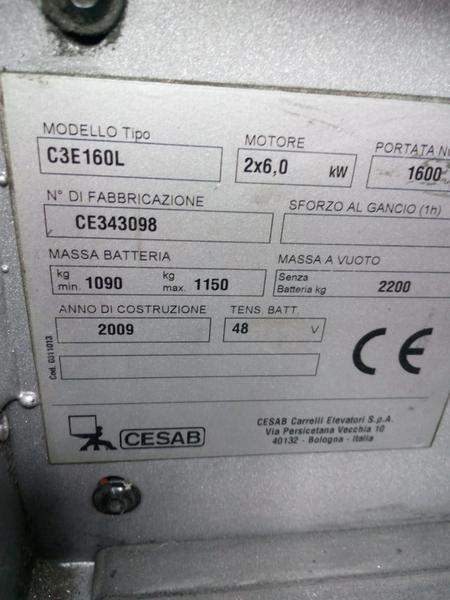 2#4221 Carrello elevatore elettrico Cesab C3E160L in vendita - foto 7