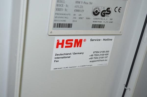 8#4234 Pressa idraulica HSM V-Press 504 in vendita - foto 5