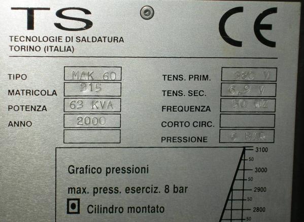 10#4246 Puntatrice TS Mak 60 in vendita - foto 3