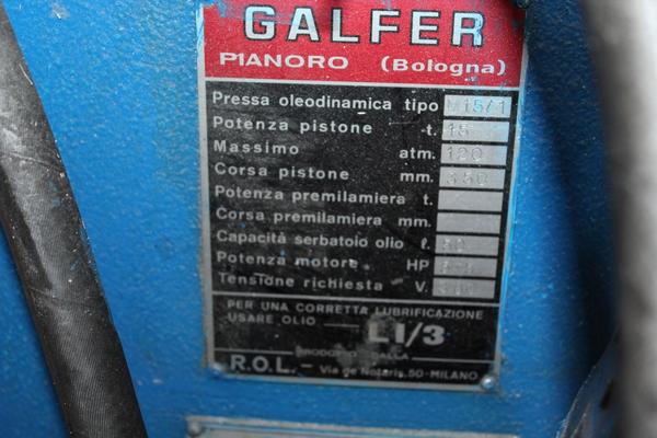 15#4318 Pressa idraulica Galfer e utensileria in vendita - foto 13