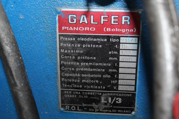 15#4318 Pressa idraulica Galfer e utensileria in vendita - foto 14
