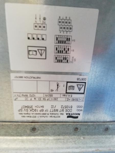 19#4377 Ventilatore a chiocciola Nicotra DDE97 M9T in vendita - foto 2