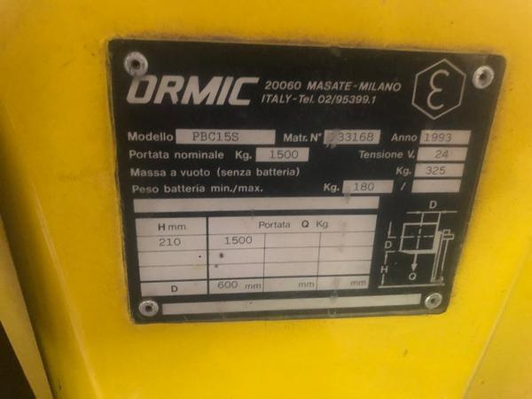 5#4387 Transpallet elevatore elettrico Ormic in vendita - foto 11