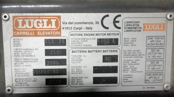 9#4387 Carrello elevatore elettrico Lugli in vendita - foto 5