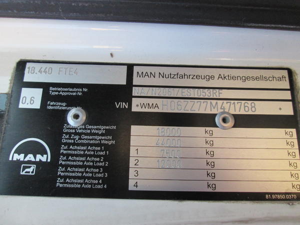 14#4419 Trattore stradale Man TGA 18-440 in vendita - foto 6