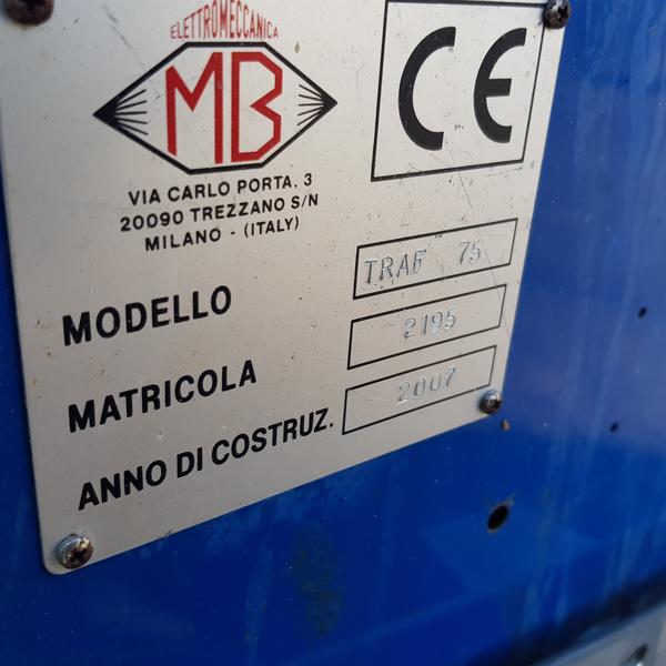 23#4424 Posizionatore di saldatura elettromeccanica MB Traf 75 in vendita - foto 3