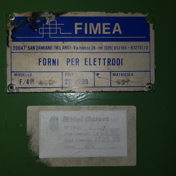 29#4424 Forno per elettrodi Fimea in vendita - foto 3