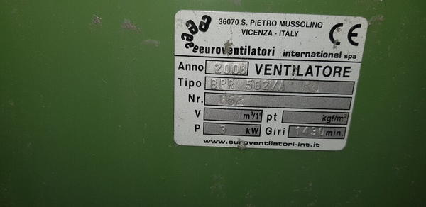 36#4424 Ventilatori centrifughi a bassa pressione in vendita - foto 2