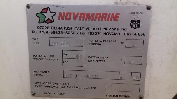 1#4449 Gommone Novamarine RH320 con rimorchio MTA per il trasporto in vendita - foto 5