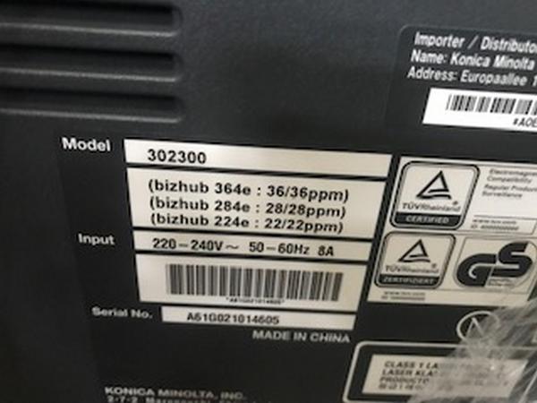 16#4455 Konica Minolta Bizhub 284e in vendita - foto 8
