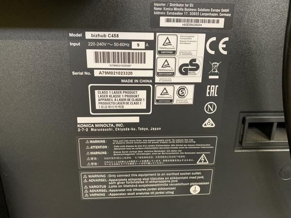 19#4455 Bizhub C458 in vendita - foto 7