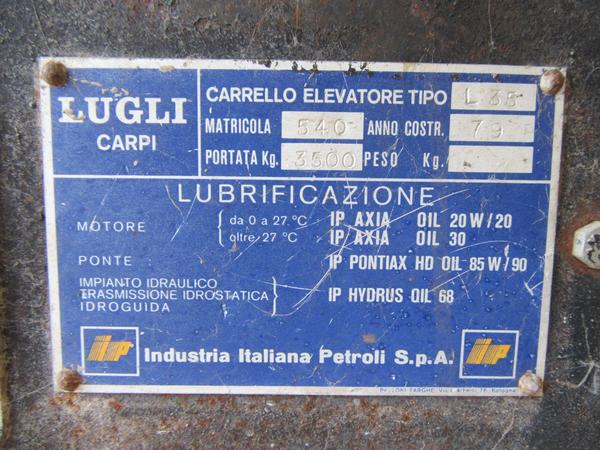 3#44740 Carrello elevatore Lugli L 35 in vendita - foto 9