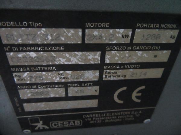 2#4476 Carrello elevatore Cesab e transpallet in vendita - foto 4