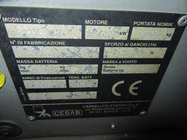 2#4476 Carrello elevatore Cesab e transpallet in vendita - foto 10