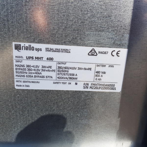 1#4488 Gruppo di continuità UPS Riello 400 Mht in vendita - foto 2