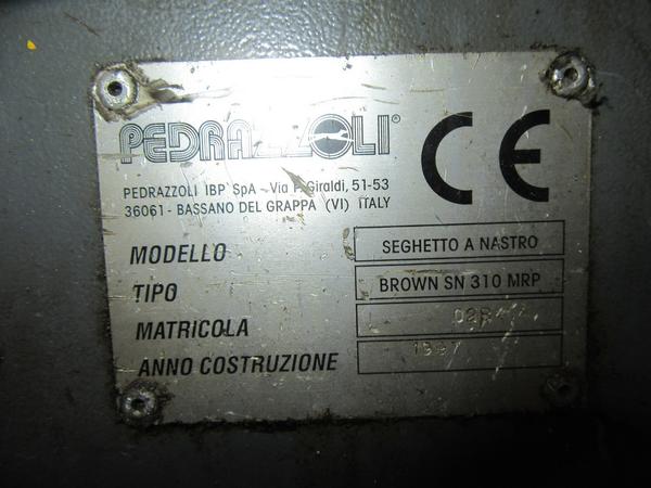 12#4504 Segatrice a nastro Pedrazzoli Brown in vendita - foto 3