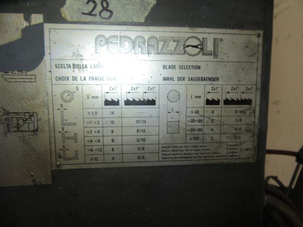 12#4504 Segatrice a nastro Pedrazzoli Brown in vendita - foto 4