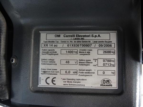 21#4530 Carrello Elevatore OM Pimespo XR 14 AC in vendita - foto 5