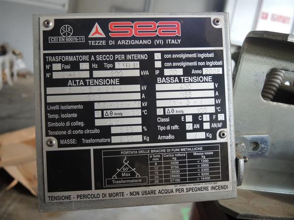 41#4530 Trasformatore a secco SEA in vendita - foto 4