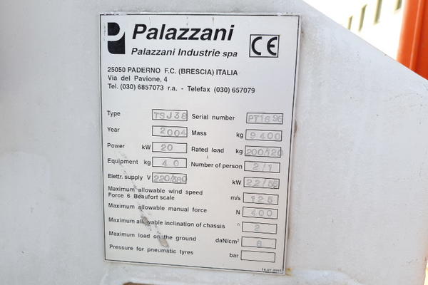 5#4535 Ragno piattaforma cingolata Palazzani tsj 38 in vendita - foto 19