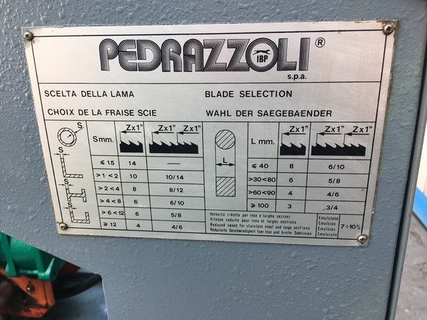 24#4586 Segatrice a nastro Pedrazzoli 270 in vendita - foto 6