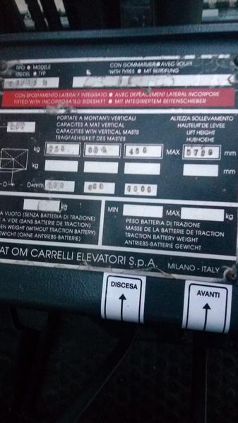 1#4626 Carrello elevatore elettrico marca OM in vendita - foto 2