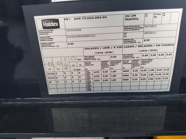 1#4638 Cisterna Grapar ATP CG 2.01/S su semirimorchio Tecnokar TMC in vendita - foto 3