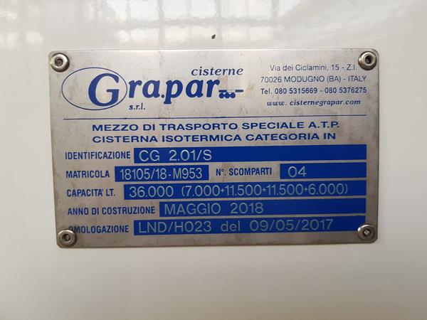 1#4638 Cisterna Grapar ATP CG 2.01/S su semirimorchio Tecnokar TMC in vendita - foto 7