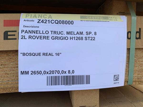 1#4650 Pannello truciolare melaminico 2L Rovere grigio in vendita - foto 2