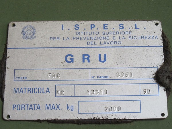 19#46820 Gru a bandiera Fac e Marchesini in vendita - foto 15