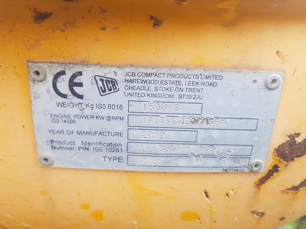 1#4734 JCB 8018 CTS Mini Escavatore in vendita - foto 24