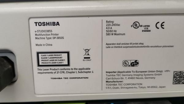 10#4749 NR 1 TOSHIBA 3850S in vendita - foto 4