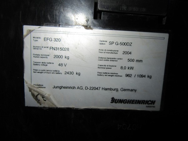18#4752 Carrello elevatore Jungheinrich in vendita - foto 6