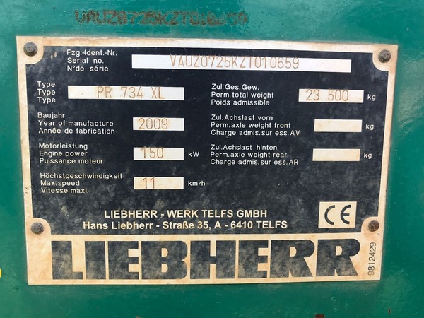 1#4781 Apripista cingolata Liebherr PR 734 in vendita - foto 2