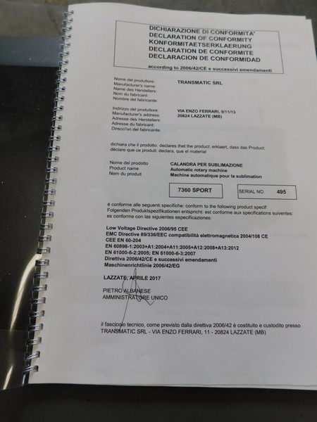 1#4787 Impianto di stampa tessuti e Calandra ad Olio in vendita - foto 18