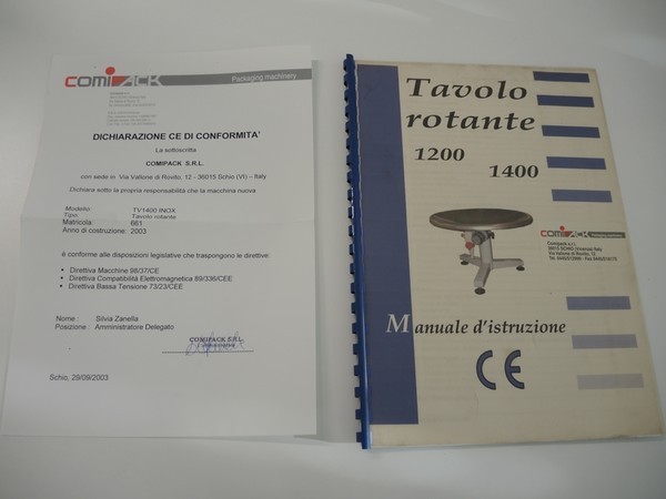 15#4790 Tavolo Rotante Comipack Tv 1400 in vendita - foto 4