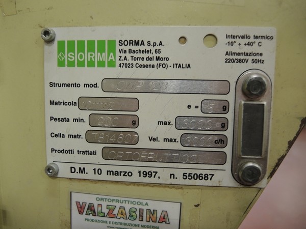 7#4790 Pesoprezzatrice  Sorma Cwp 128 in vendita - foto 8