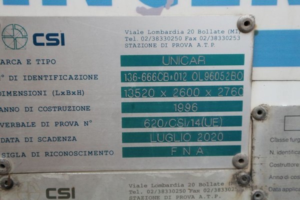 14#4847 Semirimorchio Unicar con cassone isotermico in vendita - foto 7