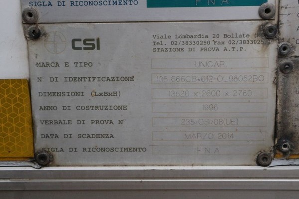14#4847 Semirimorchio Unicar con cassone isotermico in vendita - foto 8