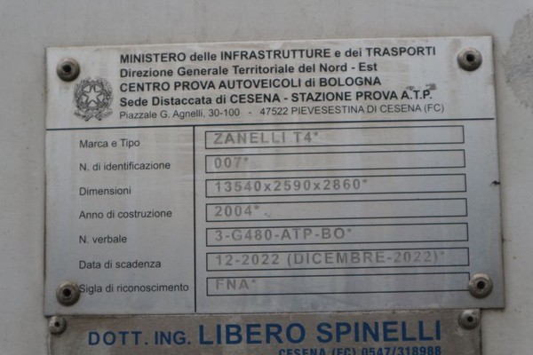 5#4847 Semirimorchio Zanelli con cassone isotermico in vendita - foto 10