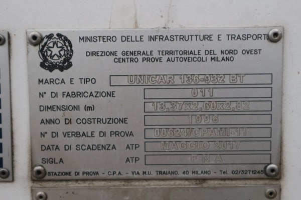 9#4847 Semirimorchio Unicar con cassone isotermico in vendita - foto 5