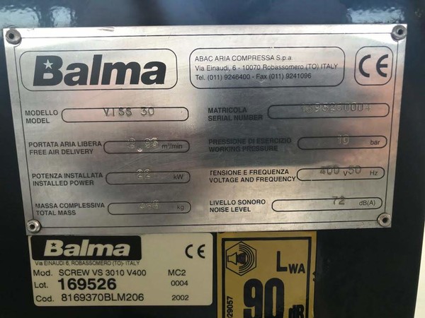 1#4901 Compressore Balma in vendita - foto 2