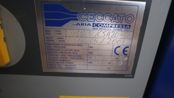 5#4929 Compressore Ceccato ed essiccatore in vendita - foto 4