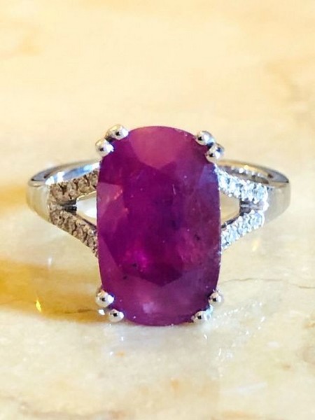10#4970 Anello rubino e diamanti Aig Milano in vendita - foto 2